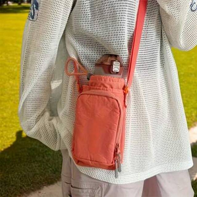 SHEIN Exclusive Design Crossbody Bag With Water Bottle And Phone Pocket, Nylon Material, Zipper Closure, Available In Orange/Light Green/Light Blue/Gray/Bla