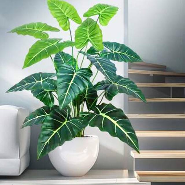 SHEIN 60-86-109 Cm (42.9 Inches) Artificial Green Calla Lily, Horseshoe Leaf, Turtle Leaf, Bobcat Leaf Fake Plant Decoration, Suitable For Holiday, Home, Or