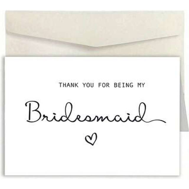 SHEIN 1pc Unique Bridesmaid Thank You Card, &#34;THANK YOU FOR BEING MY BRIDESMAID&#34;, A Heartfelt Appreciation For The Thoughtful Bridesmaid