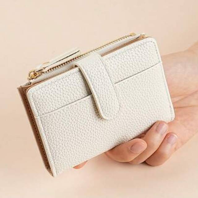 SHEIN European & American Style Litchi Texture Minimalist Women Bifold Wallet Multi-Card Slots Zipper Coin Purse High-Grade Elegant Design For Women Wallet