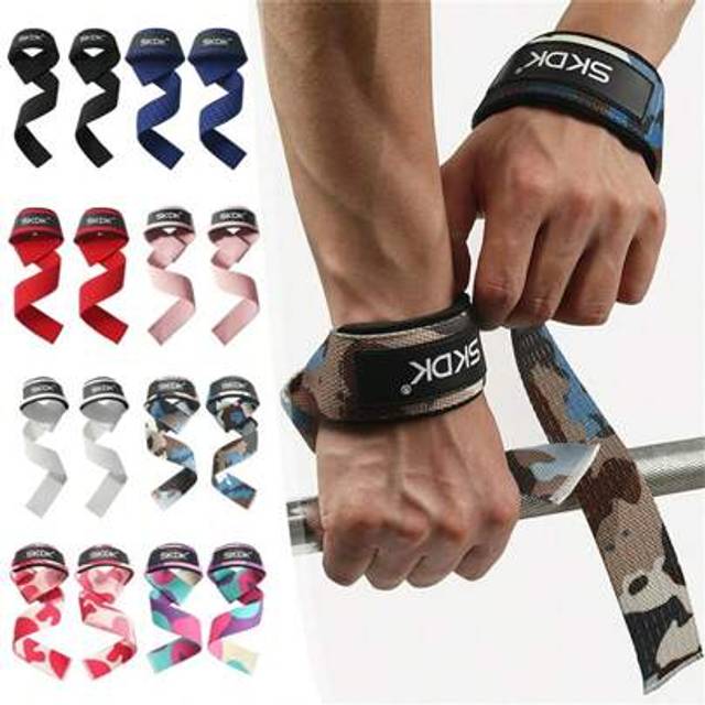 SHEIN 1 Pair Weightlifting Booster Straps Fitness Lifting Wrist Anti-Slip Silicone Strength Training Strap Deadlifts Crossfit Hand Grips Wrist Support Gym W