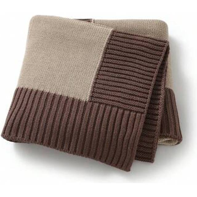 SHEIN 1pc Infant Knitted Blanket Patchwork Baby Swaddle Wrap, All Season