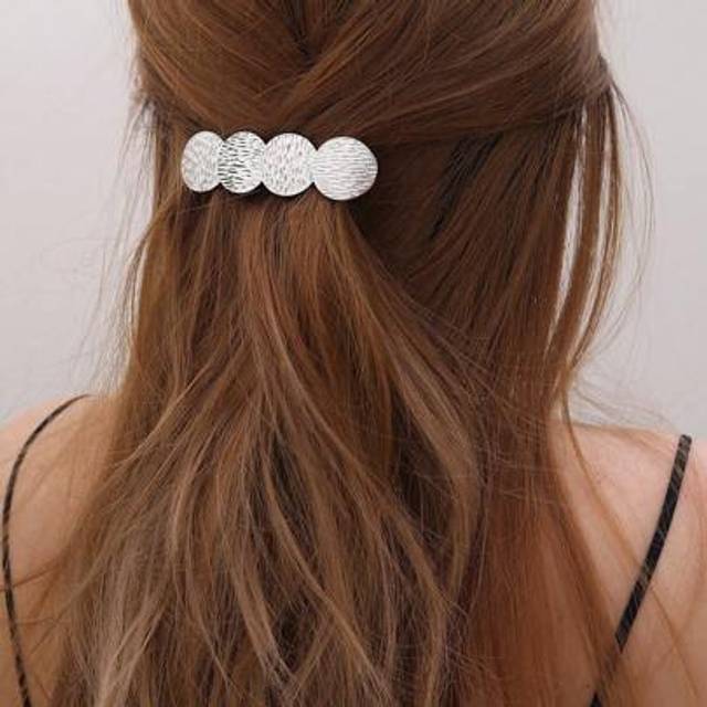 SHEIN Unique Metal Spring Clip Hair Clips For Women, Luxury One-Piece Side Hair Clamps, 2025 New High-End Design