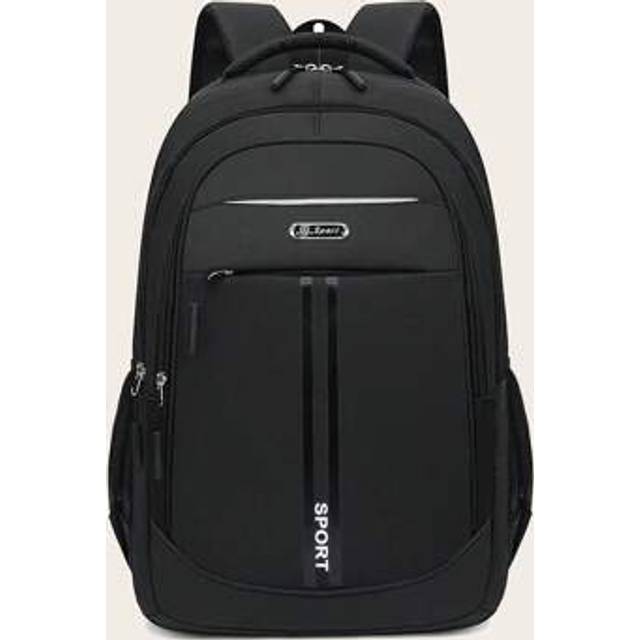 SHEIN Casual Solid Color Multi-Pocket Unisex Backpack