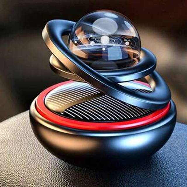SHEIN 1pc Solar Powered Rotating Car Freshener Holder (Comes With 1 Solid Cologne Fragrance Pad) Freshener