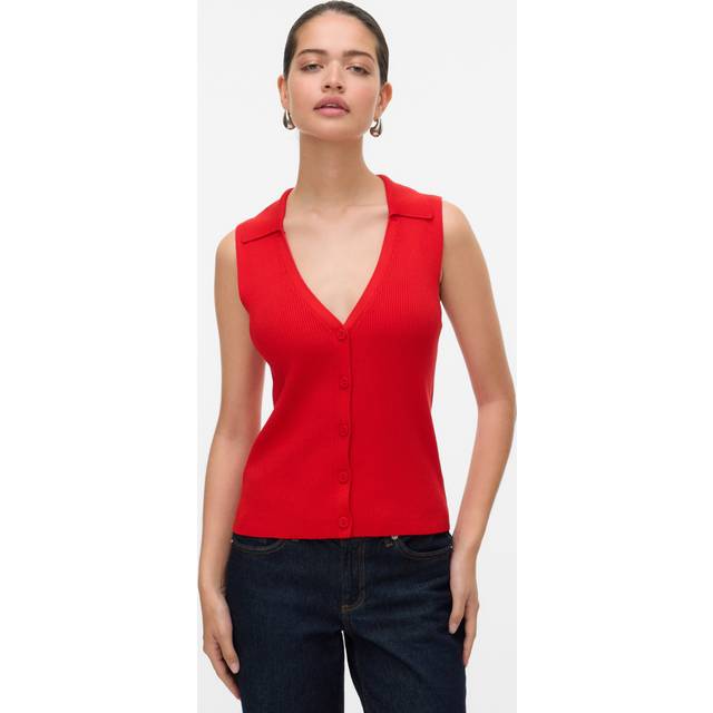 Vero Moda VMWillow Strikvest - Rød