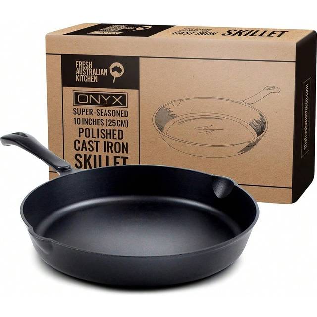 SHEIN Cast Iron Skillets - 10 Frying Pan, Non-Stick Cast Iron Pan, Pre-Seasoned Cast Iron Cookware For Camping, Indoor And Outdoor Uses