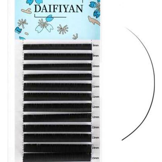 SHEIN 1 Box 12 Rows High Quality Cashmere Extra Large Capacity Eyelash Extension Classic Single Lashes Matte Black Professional Soft Natural Eyelash (0.03/0