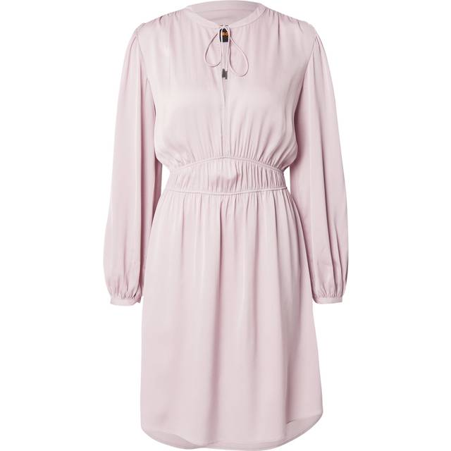 Crinkle-satin mini dress with gathered details - Light Purple