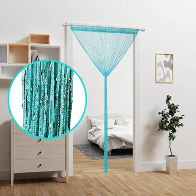 SHEIN Beaded Curtain, Bead Door String Curtain, Perfect For Living Room Decor, Wall Hanging, Tassel Room Divider, Bedroom Background, Bohemian Window, Close
