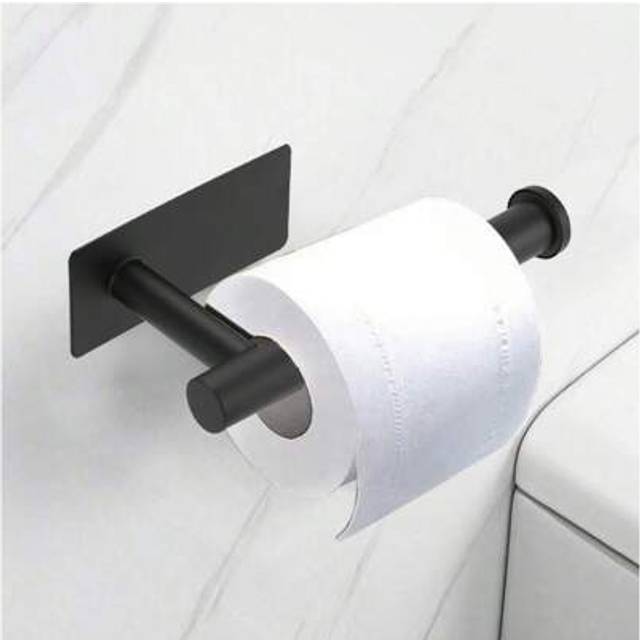 SHEIN Stainless Steel Punch-Free Roll Paper Holder, Toilet Paper Rack, Wall Mounted Tissue Box For Bathroom Bathroom Decor Summer