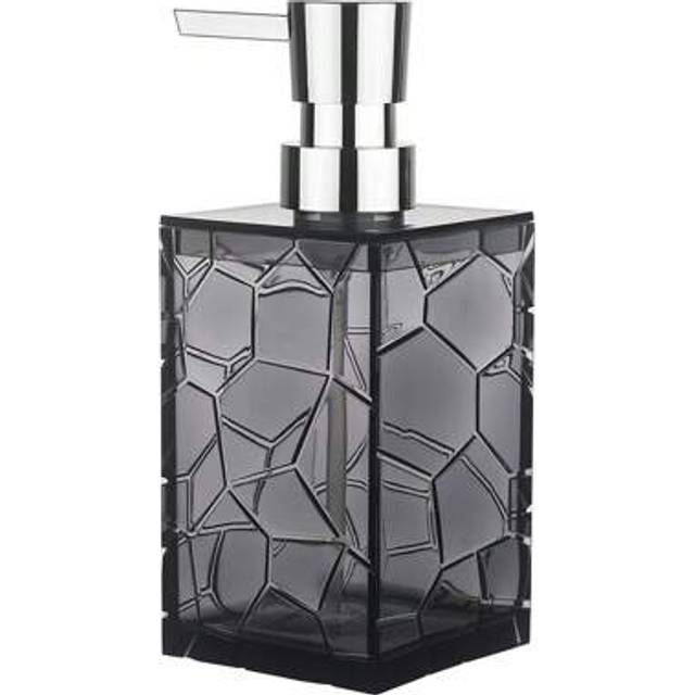 SHEIN 1pc Square Black Acrylic Soap Dispenser, For Bathroom Countertop Or Kitchen - Refillable Hand Soap & Dish Soap Bathroom Decor Summer