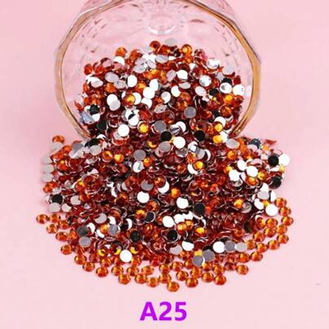 SHEIN 2mm - 6mm  Resin Rhinestones  Color Non Hotfix Flat Back Glue On Nail Gems Strass Glitter Bling Rhinestone Jelly Beads For Nail Art, Mugs, Bottles, Tu