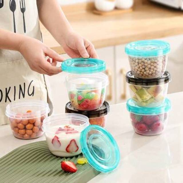 SHEIN Plastic Kitchen Food Storage Container Set For Refrigerator/Microwave, Airtight Lunch/Bento Box With Dividers, Portable Meal Prep Containers