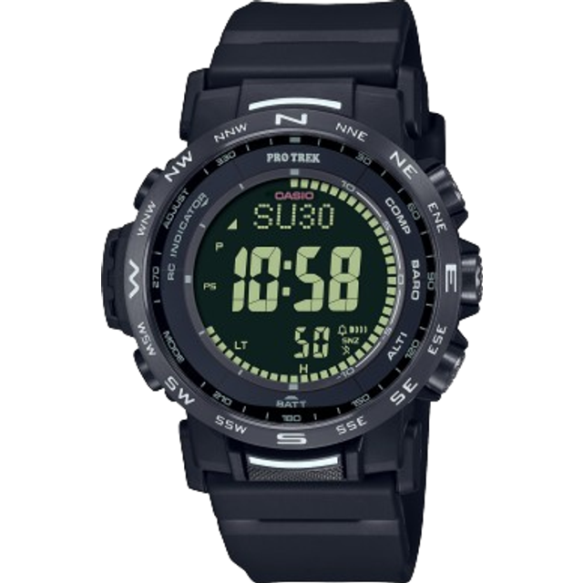 Casio Pro Trek Climber Digital Bio-Based Resin Strap Tough Solar PRW-35Y-1B 100M Men's Watch