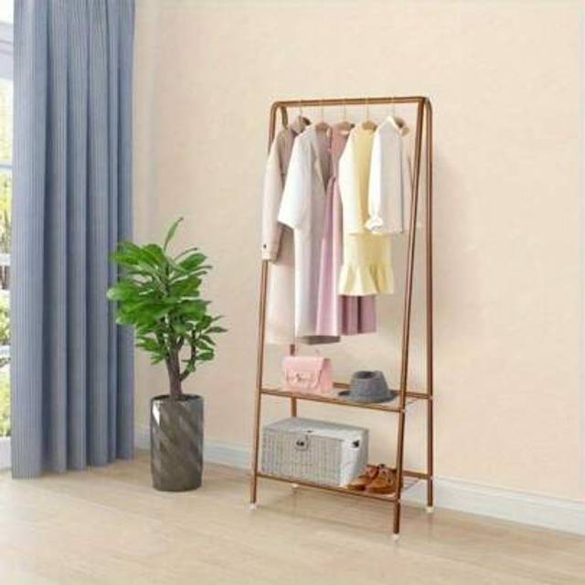 SHEIN Clothes Rail Small Clothes Coat Rack 36x60x151cm Garment Rail With Shelves Dress Hanging Display Stand Clothes Hanging Rail For Bedroom Small Apartmen