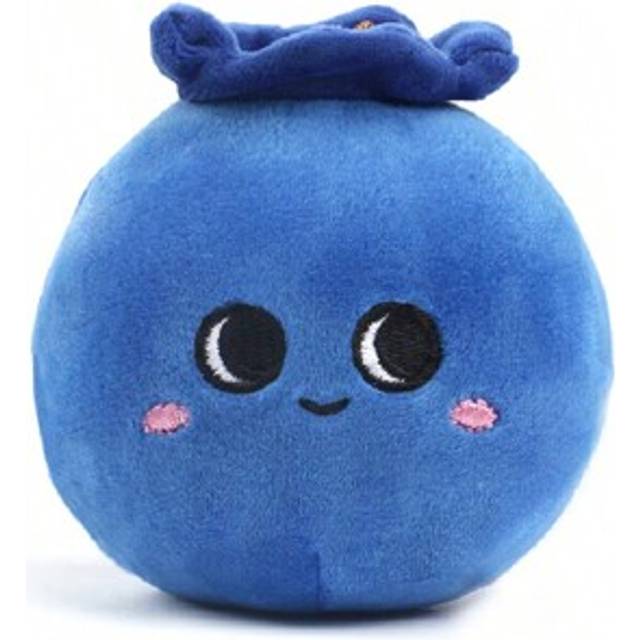 SHEIN 1PC Blue Personified Smiling Face Blueberry Fruit Plush Toy Backpack Pendant Party Decoration