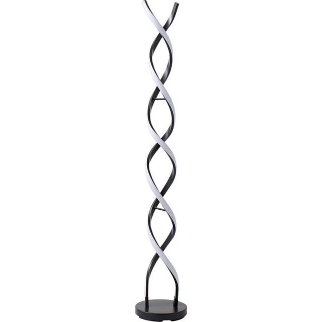Infinity Matt Double Twist Integrated LED Floor Lamp - Black - One Size - ValueLights