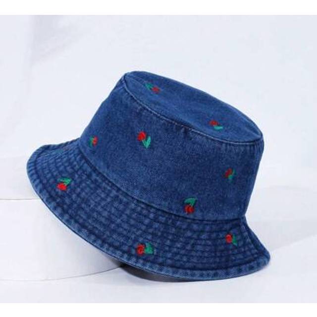 SHEIN 1pc Kids Embroidered Pattern Sun Protection Casual Distressed Bucket Hat, Suitable For Outdoor Activities & Daily Use