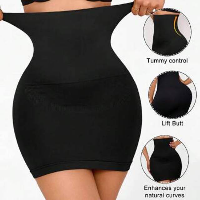SHEIN High Waisted Slimming Bodycon Mini Skirt For Women