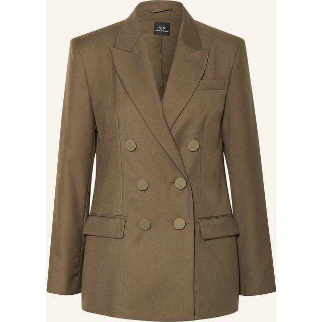 Armani Exchange Blazer - Khaki - Brown, Brown, Size 6, Women