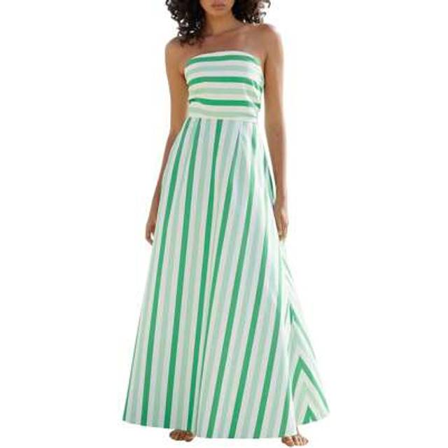 SHEIN Women Strapless Tube Dress Summer Striped Print A-Line Party Dress For Cocktail Beach Streetwear Aesthetic Clothes