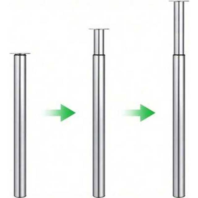 SHEIN Chrome Plated Metal Folding Table Legs (710 - 1100mm Adjustable) - Ideal For Furniture Like Breakfast Bar, Coffee Table & Dining Table