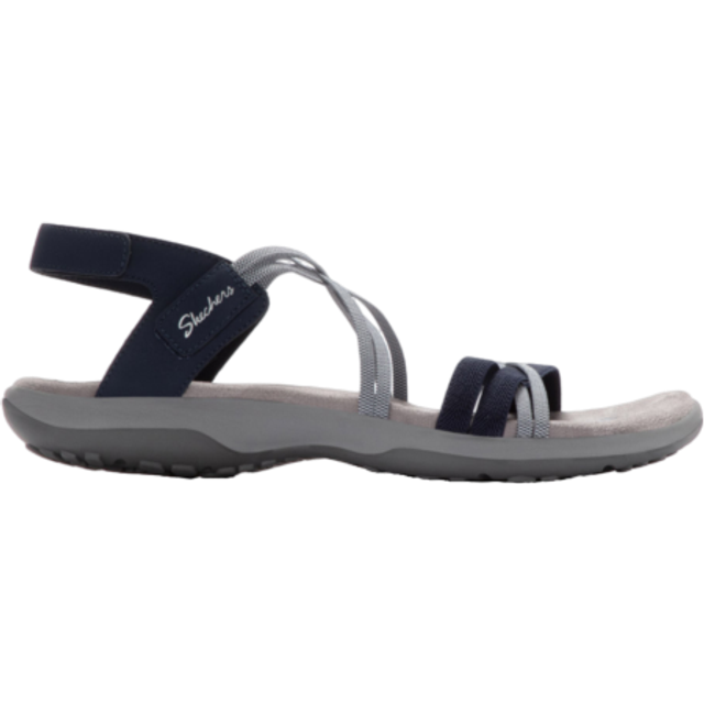 Skechers for woman. 163112 Sandals Reggae slim grey (36), Flat, Velcro, Casual