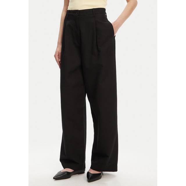 Wide Leg Trousers With Linen