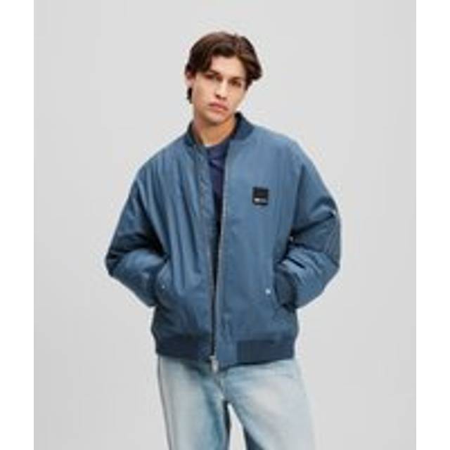 Karl Lagerfeld, Bomber Jacket, Man, Vintage Indigo, Size: M