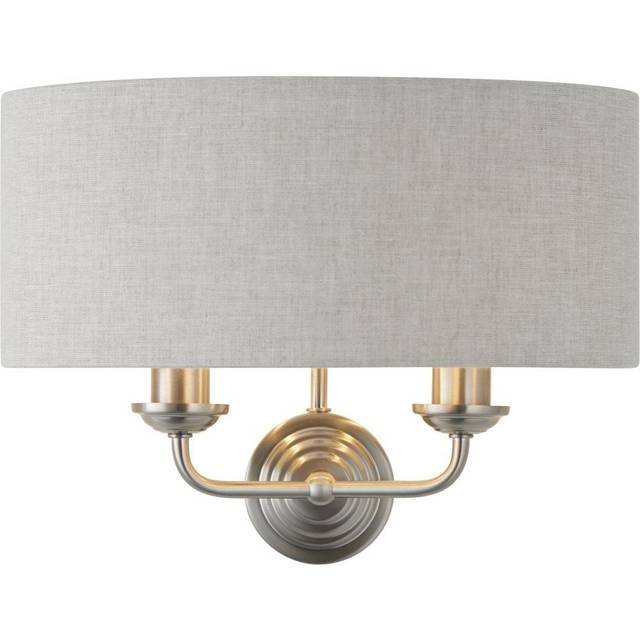 Ensora Lighting Ashton 2 Light Wall Light Natural, Brown