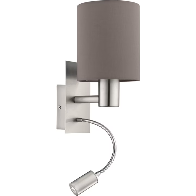EGLO Pasteri Wall Lamp with Reading Light - White | TJ Hughes