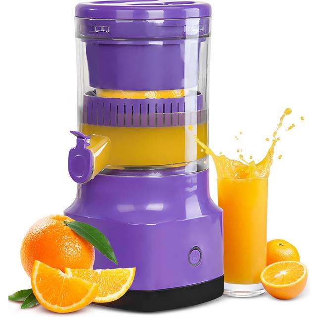 Electric Citrus Juicer USB Rechargeable High Juice Yield Automatic Cordless Orange Juicer Squeezer purple