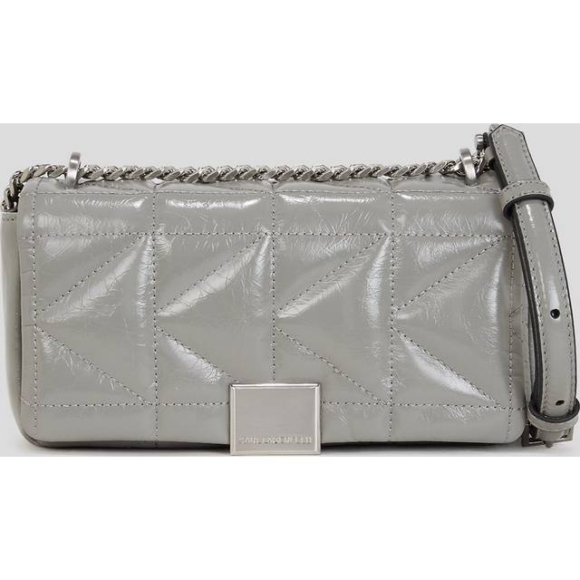 Karl Lagerfeld, K/kuilt Shiny Small Crossbody Bag, Woman, Cloud Grey, Size: One size