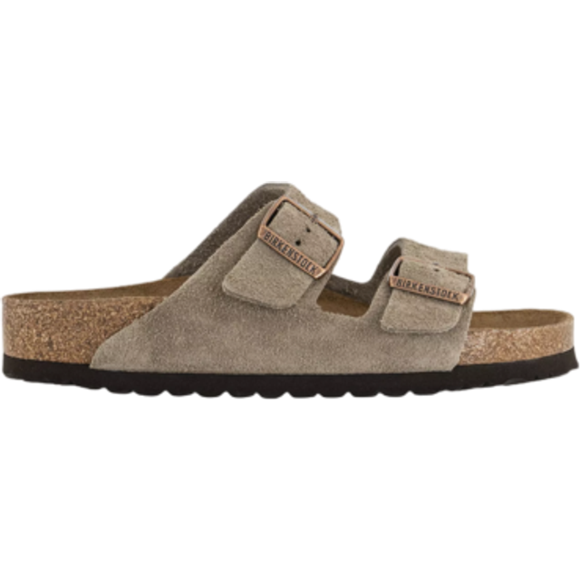 Birkenstock Womens Suede Taupe Arizona Double-strap Sandals Eur 37 / 4 Uk Women - SUEDE TAUPE