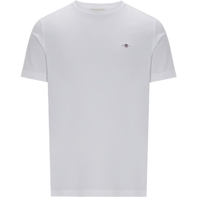 GANT Reg Shield Ss T-shirt för män, Vit, L