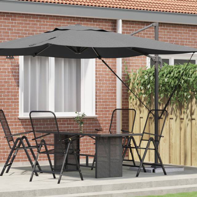 Vidaxl - Cantilever Roma Parasol Anthracite 286x285x265 cm Aluminium