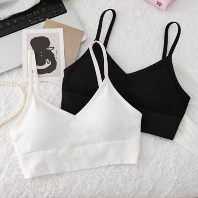 SHEIN Teen Girl 2pcs Seamless Padded Sports Bra Set, Comfortable & Minimalist Design Bras Pack Teen Girl Clothes Girls Tops Bralettes For Girls Bras For Gir
