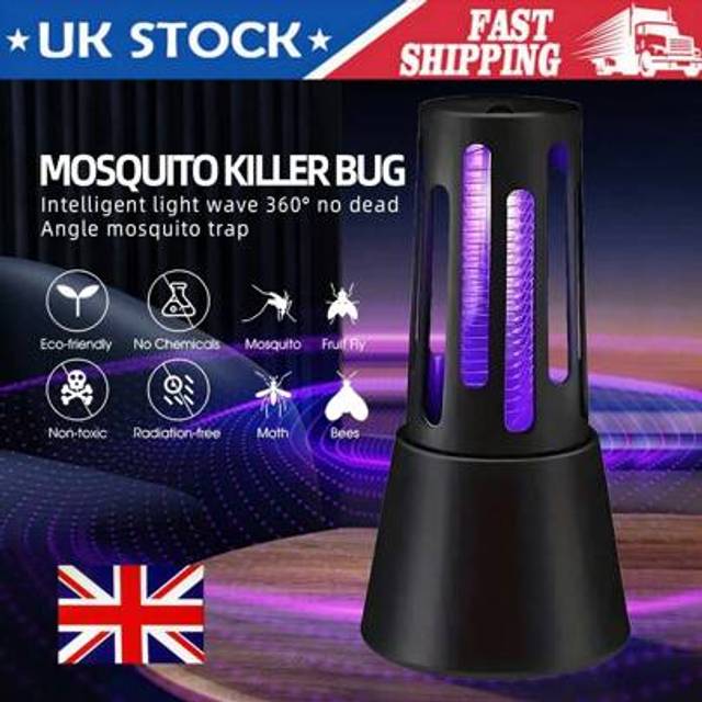 SHEIN Electric Fly Catcher, Rechargeable Mosquito Killer, 2 In 1 Killer With Ultraviolet Lamp And Lighting Lamp,360Â° Attract Zap Flying Insect For Indoor O