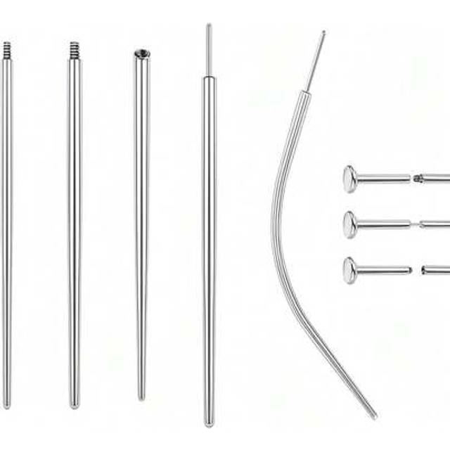 SHEIN 16G Piercing Tapers, Stainless Steel Threaded Insert Pin Screws Jewelry Accessories, Suitable For Ear/Nose/Navel/Lip/Eyebrow