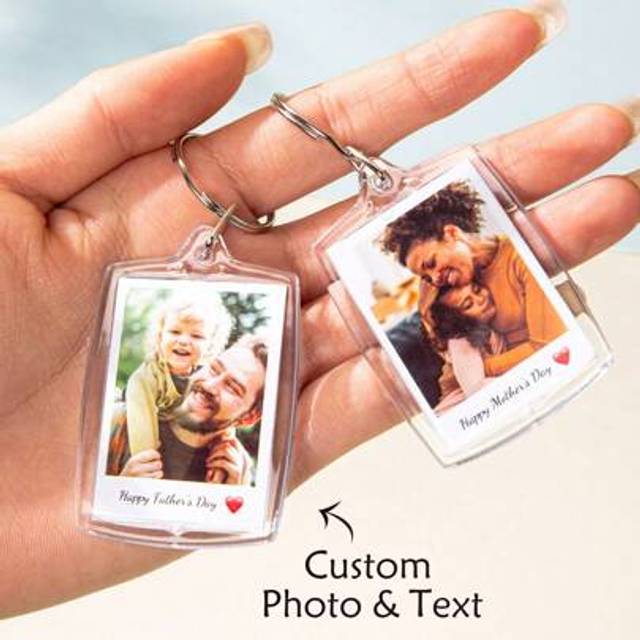 SHEIN Customized 1pc/3pcs/5pcs Photo And Text Keychain, Customized Personalized Photo Booth Keychain, Photo Strip Keychain, Valentine's Day Couple Gift, Pho