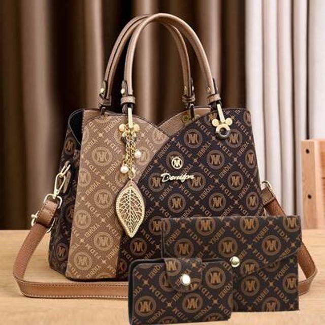 SHEIN This Year&#39;s Popular Three Pieces Set Of Mother And Daughter Bags, Classic Large Capacity Women&#39;s Casual Handbag, High-End Elegant Women&#39;s Presbyopia B