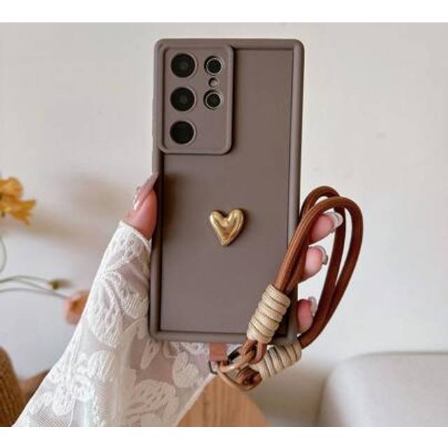 SHEIN Best Selling Mobile Phone Case For SamsungGalaxy S25,S24,S24Plus/S24+,S24Ultra,S24FE,S20,S21,S22,S23 Adorable Light Purple Phone Case With Heart For I