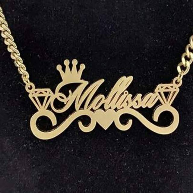 SHEIN A Street Hip-Hop Style Men&#39;s Custom Stainless Steel Necklace, Customizable With Exclusive English Names, Suitable For Fashionistas To Wear At Daily Pa