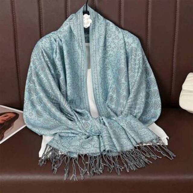 SHEIN 1pc Women&#39;s Fashion Warm Paisley Pattern Print Scarf, Classic Paisley Hijab And Shawl For Abaya