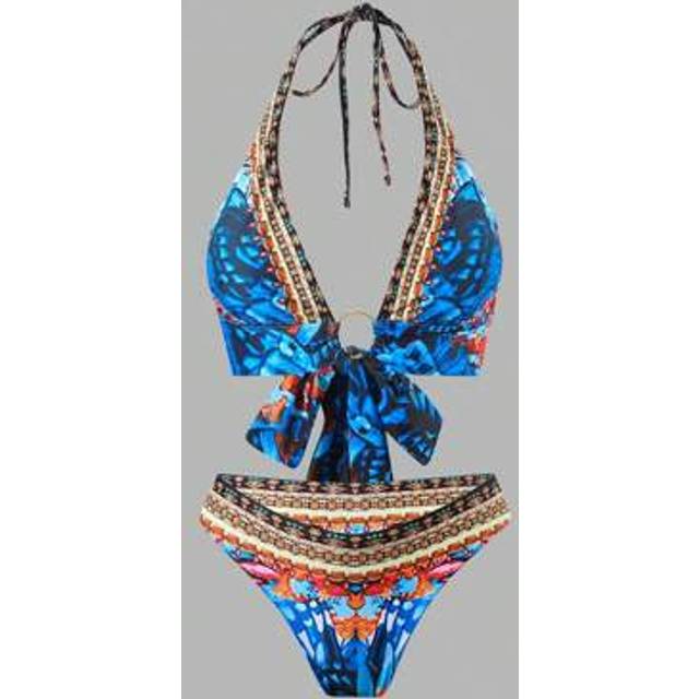 SHEIN 2024 New European & American Style Women 2 Pieces Swimwear Set, Fashionable Fitted Sexy Bikini