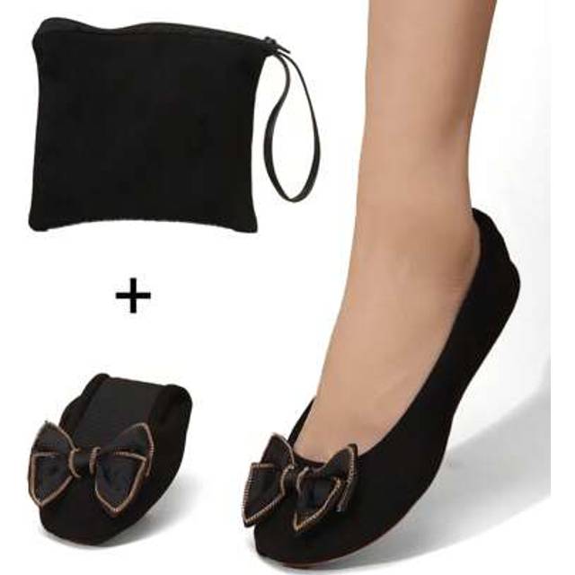 SHEIN Women&#39;s Lightweight, Barefoot-Feel Casual Soft & Versatile Classic Ballet Flats, Foldable Slip-On Ballerina Shoes, Women&#39;s Indoor Slippers