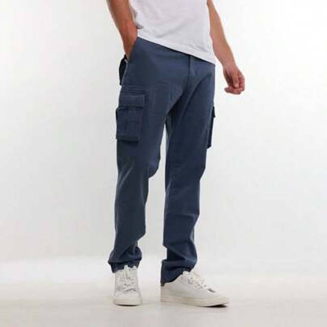 SHEIN MIG Cotton Mens Stretch Cargo Chino Work Trousers, 7 Colours, Sizes 30-42 With 33&#34; Leg