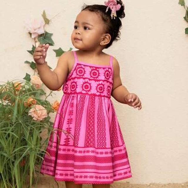 SHEIN Baby Girl Ditsy Floral Woven Casual Sundress