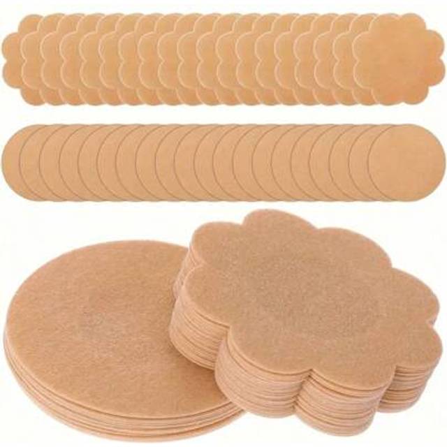 SHEIN 10/20/40Pcs Self-Adhesive Reusable Rayon Breast Covers, Soft Petal Bra Pasties For Everyday Comfortable Wear